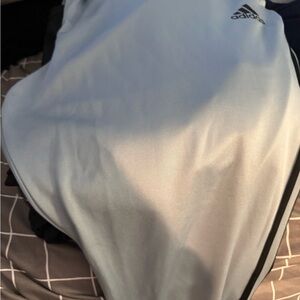 Adidas light blue track pants , they are the new Aero technology,